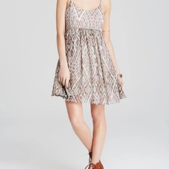 Free People Gray Patterned Backless Dress - Picture 2 of 3